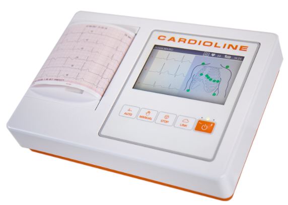Electrocardiógrafo portátil Cardioline ECG100L (12 derivaciones) - RH  Medical