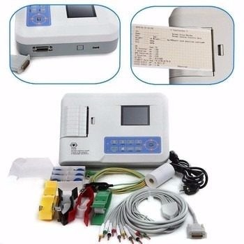 Electrocardiógrafo portátil, 1 canal, Pantalla, ECG, ECG100G
